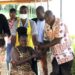 Nominated MCA Mary Odiga Ogodo (seated) at St Joseph's Mission Hospital where she was rushed after her arm was broken during chaos that erupted at the Migori County Assembly on September 23, 2020. Photo/Ian Byron (Nation)